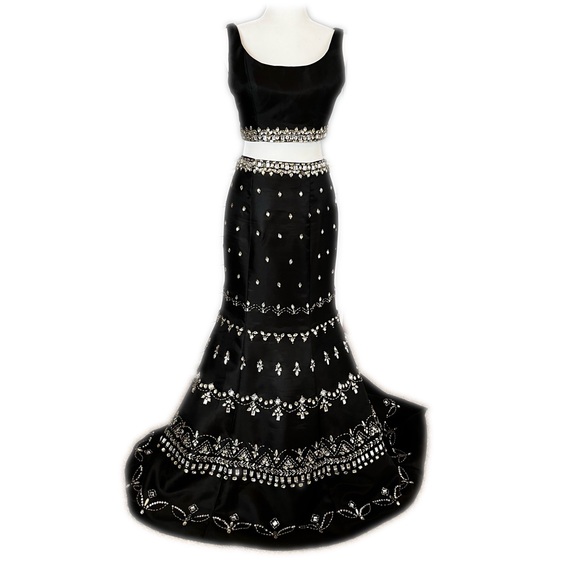 Rachel Allan Dresses & Skirts - Rachel Allen 2-pc Black Stunning Prom Dress size 6